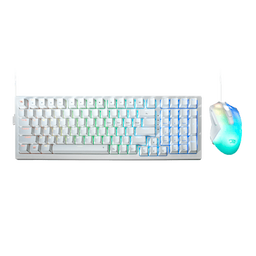 iBUYPOWER MK9 RGB Mechanical Gaming Keyboard and Mouse Combo - White, Tactile Brown Switches